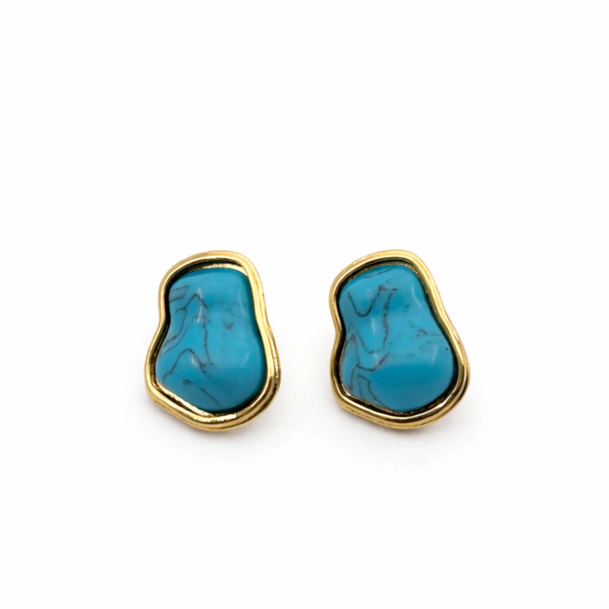 Baroque Turquoise Stud Earrings