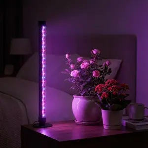 Standing Grow Light with Side Lighting, Desktop Plant Light, Full Spectrum 3 Modes, Adjustable Brightness Levels, Auto 3/9/12H Timer, Vertical Desk Plant Light for Houseplants in Home, USB Powered