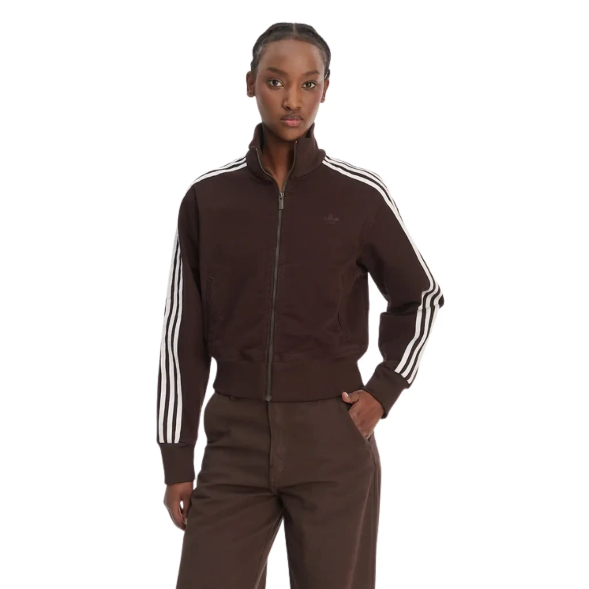 Adidas Originals Women's Brown Firebird Track Top - Casual Sports, Sportswear, Streetwear Outfits, Athletic Styles, Style KD2937, Casual Sports Jacket, Sportswear Jacket, Athletic Outerwear, Sport Outerwear