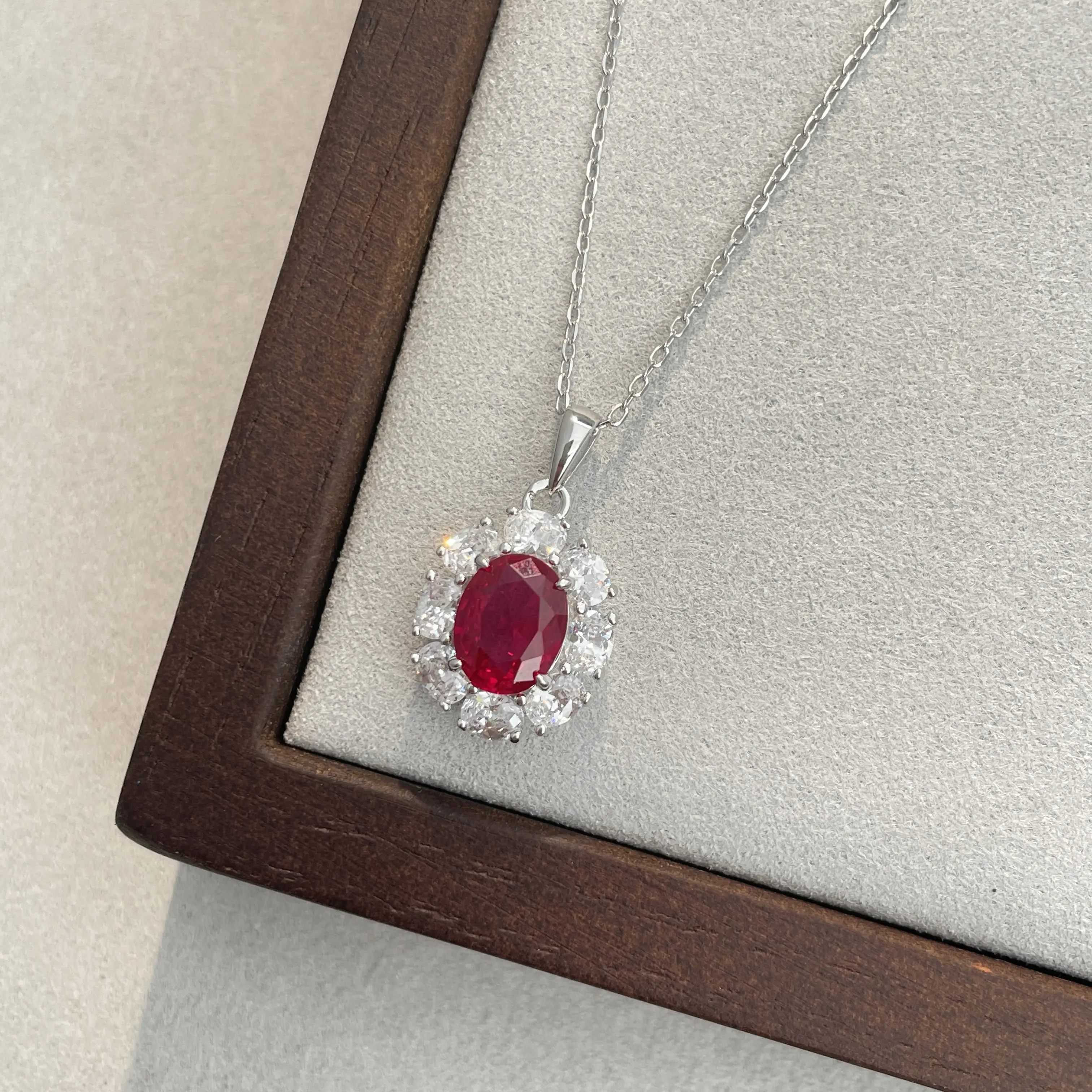 Ruby Necklace for Women  -2.42g  Grown Ruby