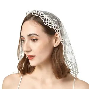 Lace Veil Spanish Mass Head Covering Catholic Chapel Veil for Worship Service