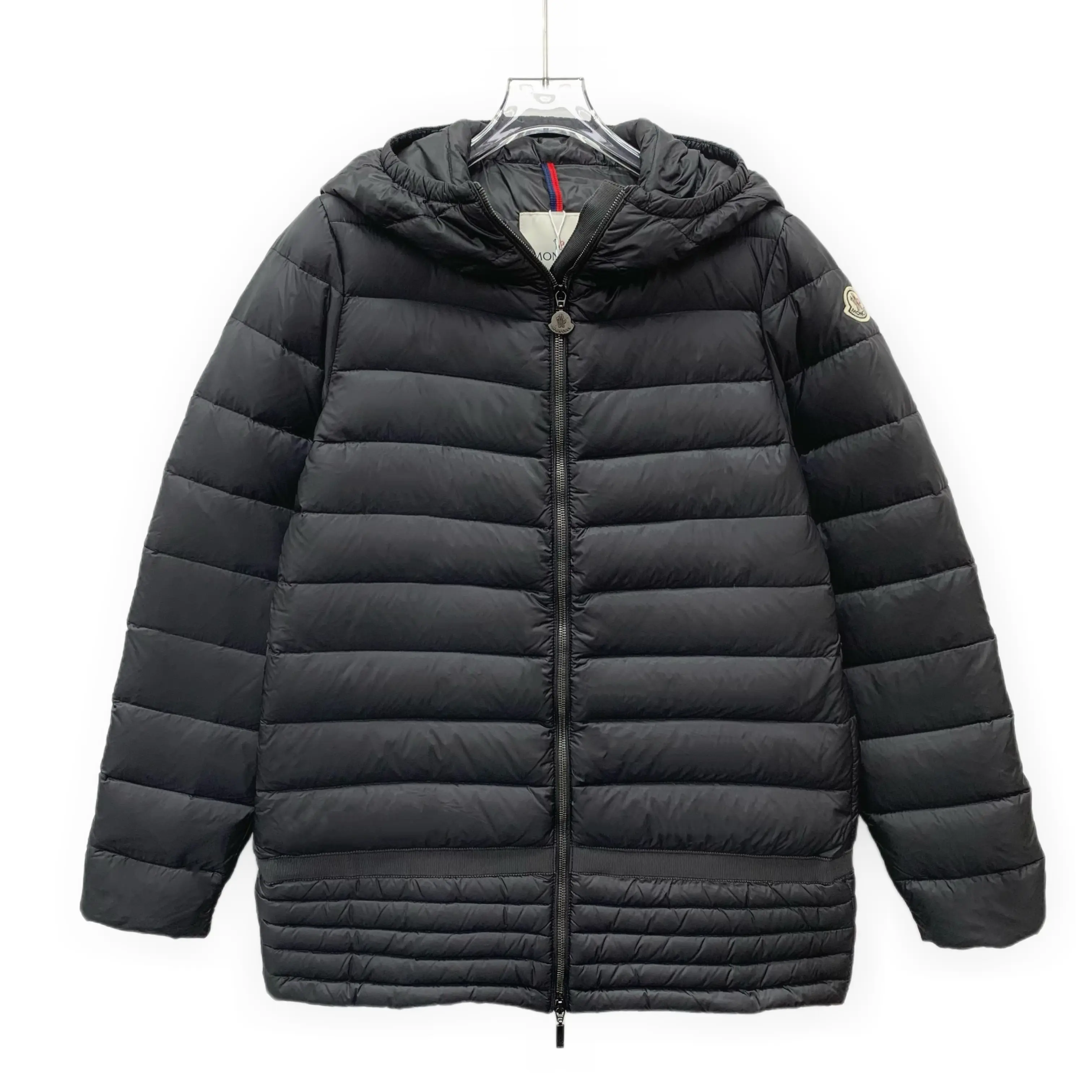 RDLT— Moncler Narlay Black Logo Hooded Zip Down Jacket Size 2