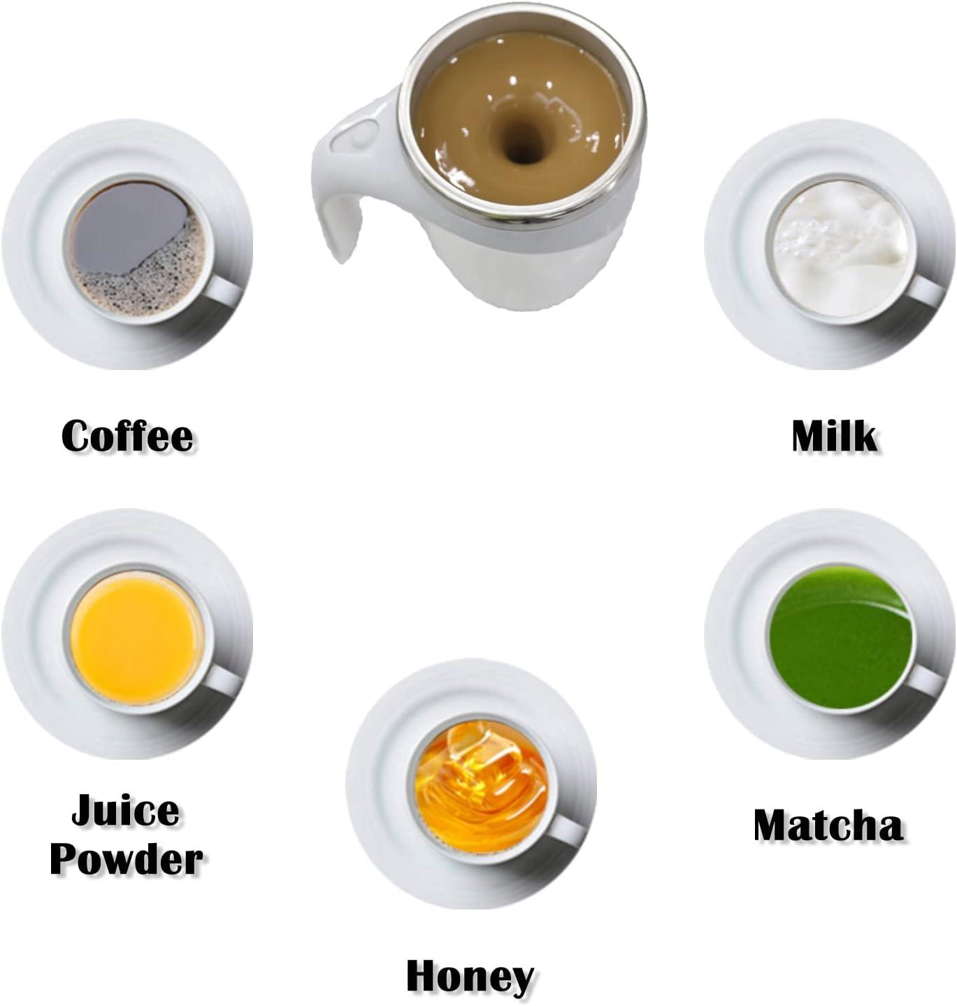 Self Stirring Coffee Mug Automatic Magnetic Stirring Cup Rechargeable Stainless Steel Electric Mug for Coffee Tea Milk Hot Drink