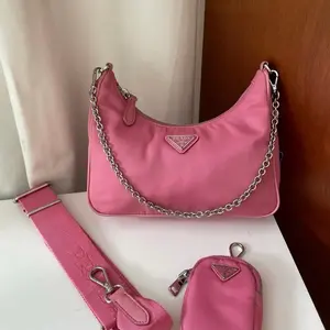 Pre-owned PRADA nylon Shoulder Bags pink re edition shoulder bag