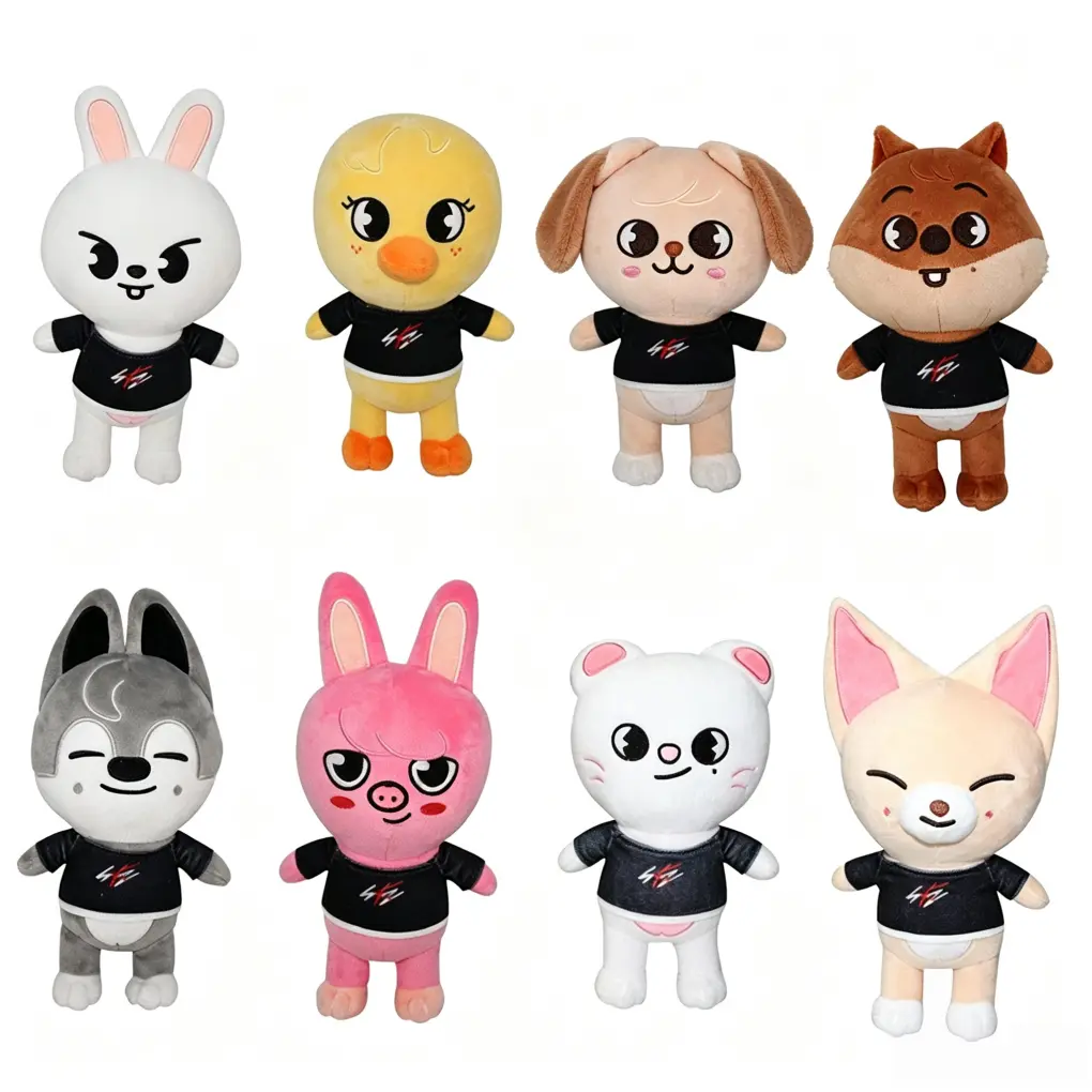 SKZ 7.8in Stray Plush Toys, K-POP Plush,Stuffed Fashion Cool Fun Character Doll Gift for Kids Fans (Leebit)