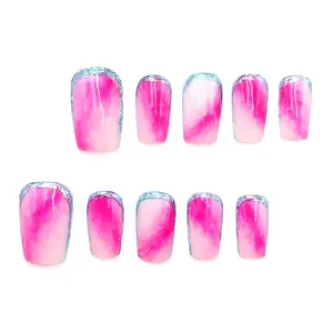 shimmery finishNail hacks that actually work 💡handmade acrylic press kit bedazzled