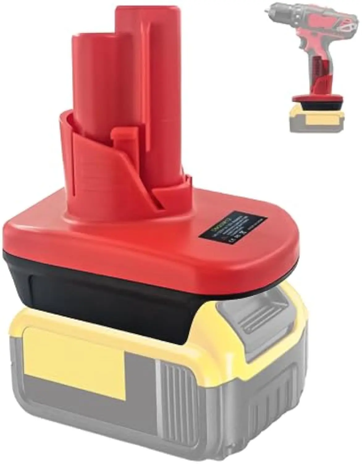 for Dewalt 20V to for M12 Adapter, Use for Milwaukee for M12 12V Cordless Power Tools - (Adaptor Only)