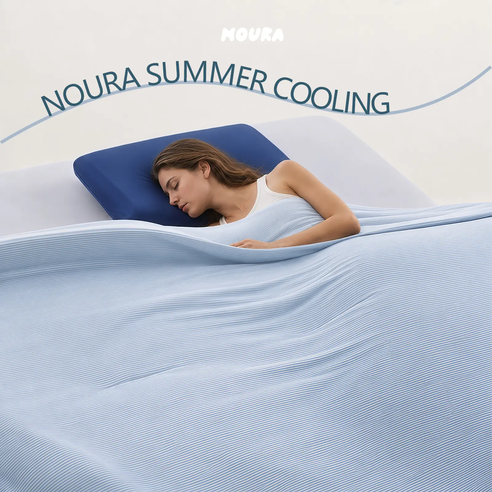 NOURA 1.0 Skin-Friendly Cooling Deep Sleep Temperature-Balancing Summer Quilt - 1.0 Size, Smooth Fabric, Quilt Cover-Free Design, Machine Washable Bedding