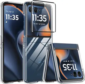 Case for  Razr 2025,Razr 2025 Phone Case with Screen Protector,Slim Thin Shockproof Protective Bumper Cover for  Razr 2025,Transparent