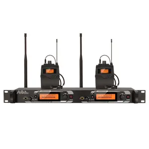 LMBGM AR2090 UHF Wireless In Ear Monitor System, Plug and Play Receiver, 50m Stable Transmission, Real Time Monitoring for Stage, Band, Studio, Live Performance