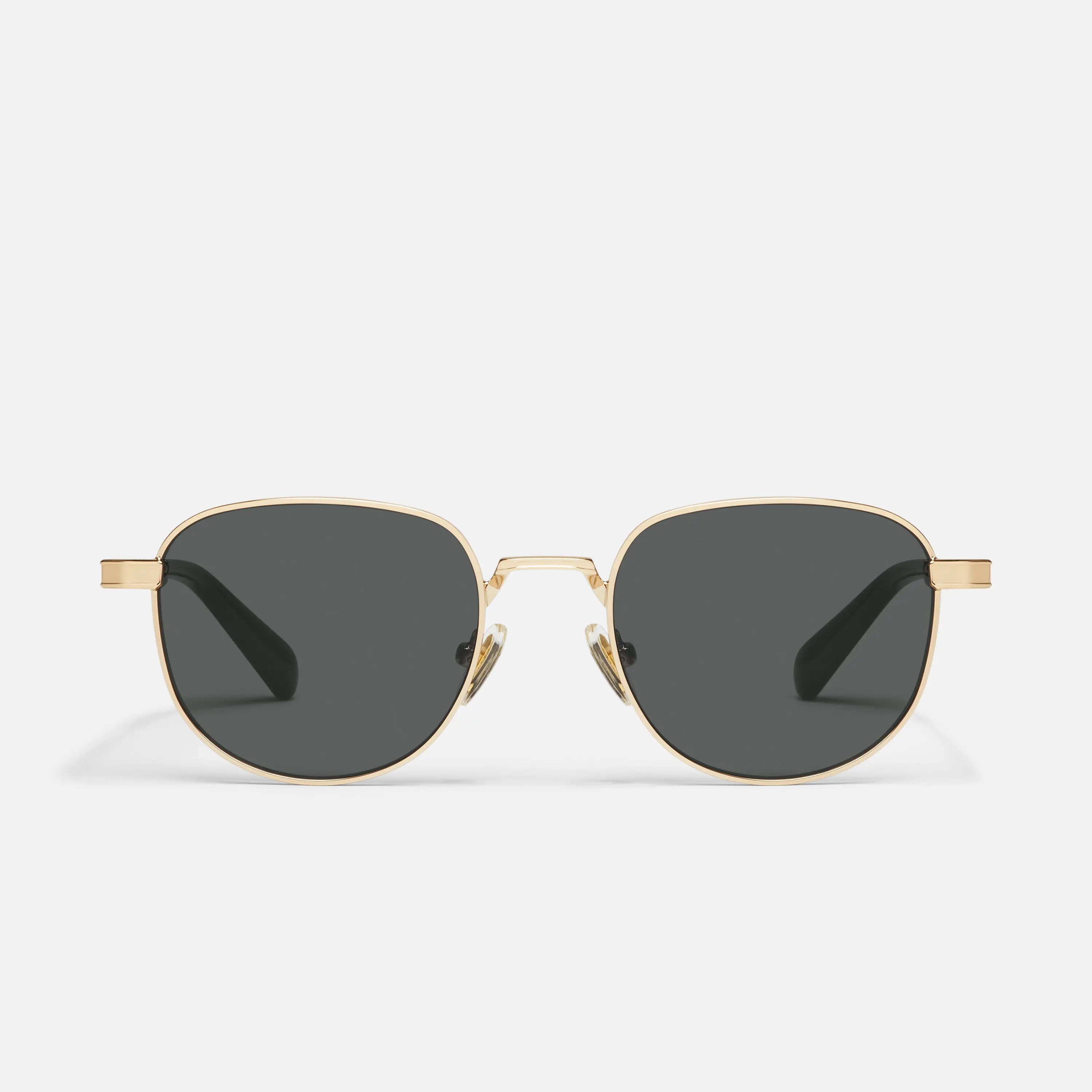 QUAY - BORN READY Retro Round Sunglasses with Tapered Metal Temples Adjustable Silicone Nose Pads for Effortless Cool and Instant Confidence