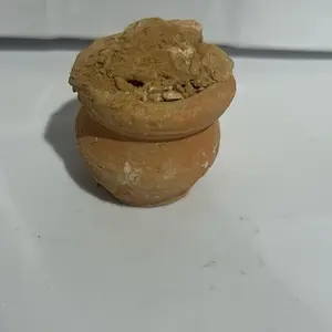 BARROLGA- Corazón violeta Clay cantarito relleno made in Mexico