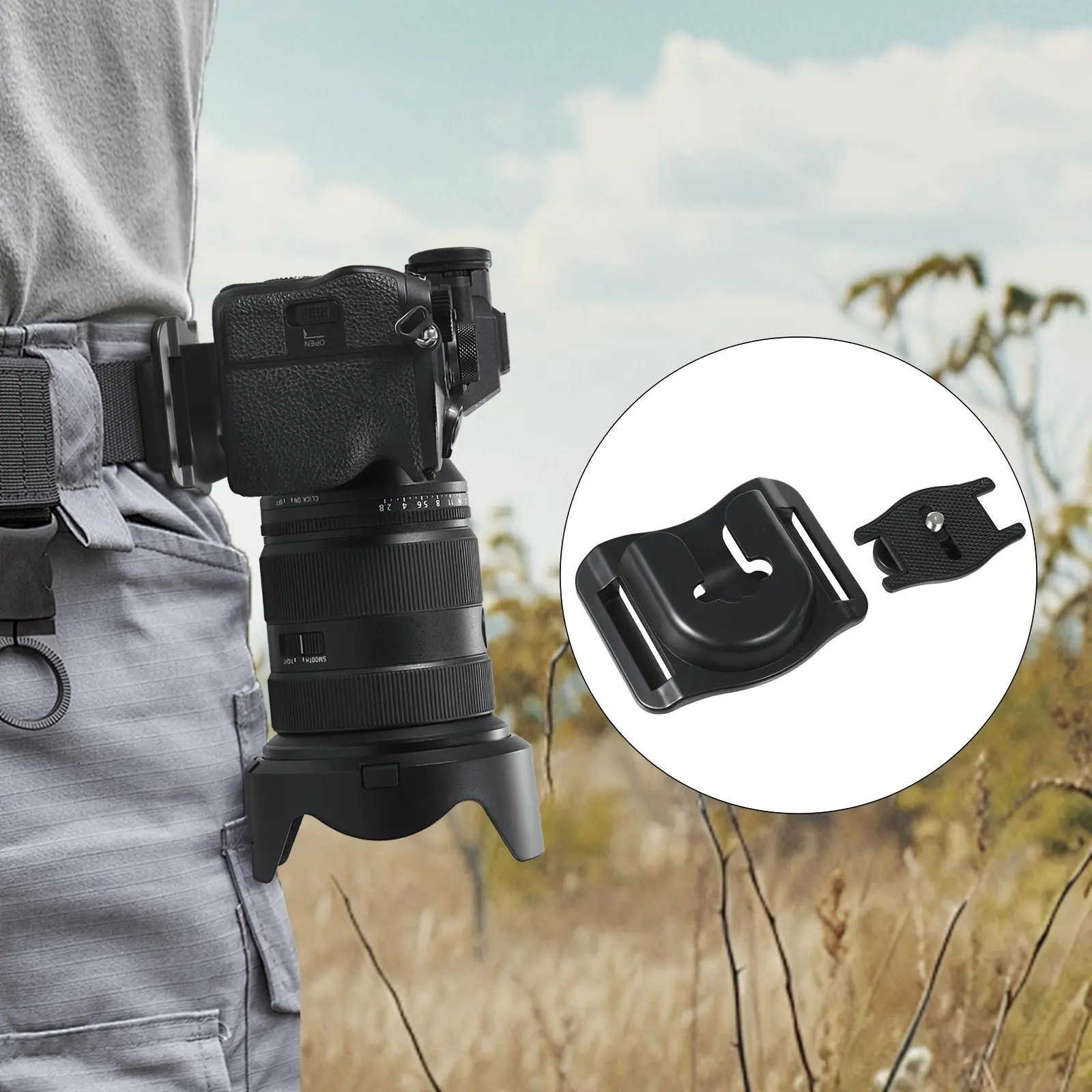 EONIX Photography Belt with Quick-release Buckle, Camera Sling Strap, Photography Camera Accessories, Digital Camera Accessories, Videography Equipment, Universal Camera Accessory for Smartphones, DSLR & Mirrorless Cameras, Camera Mount