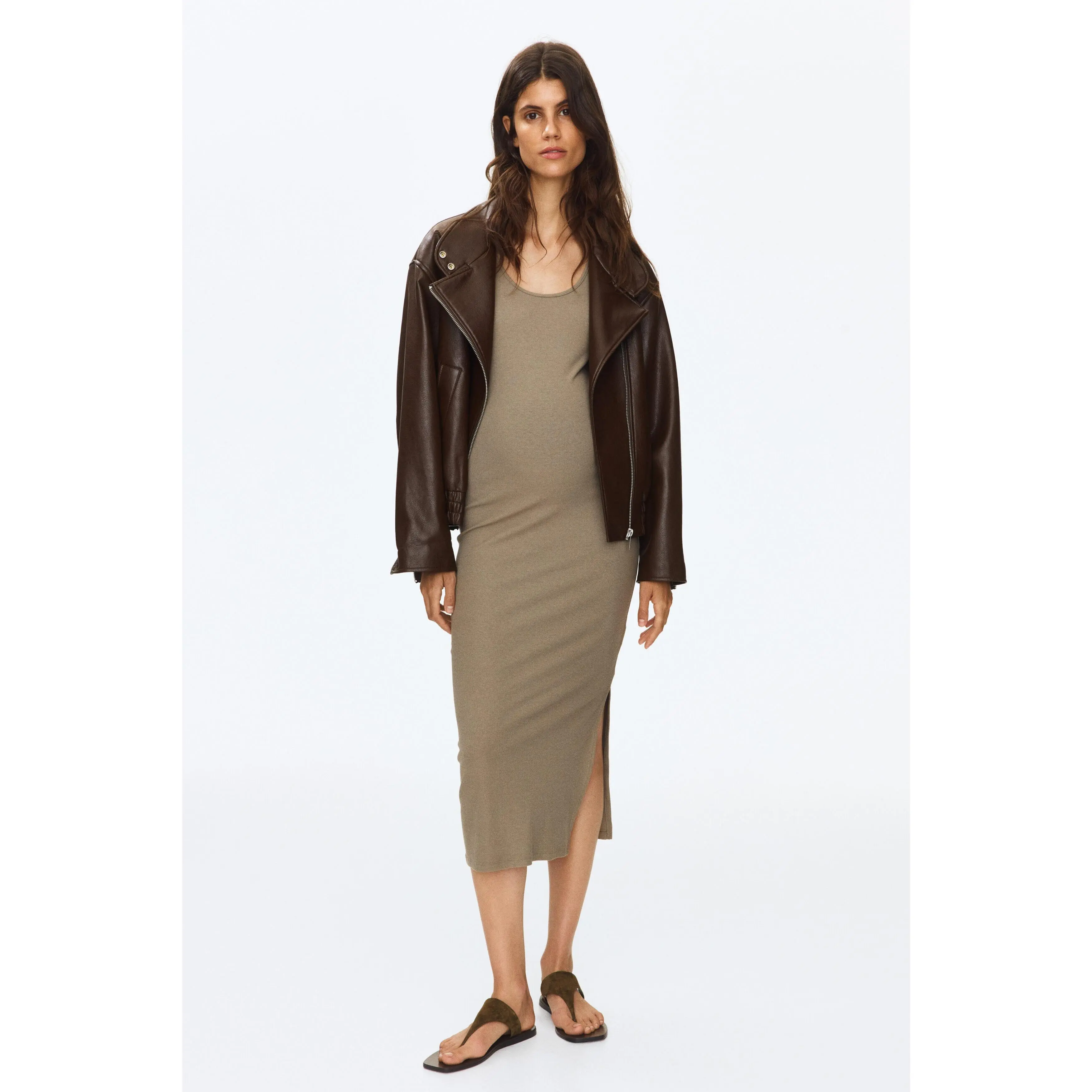 H&M MAMA Ribbed jersey dress