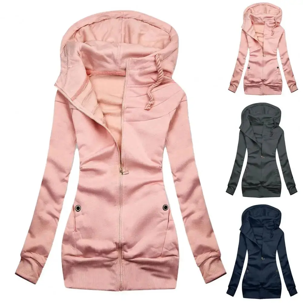 Women's Autumn/Winter Hooded Polyester Hoodie