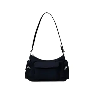John Galt Women's Black-Navy Shoulder Bag