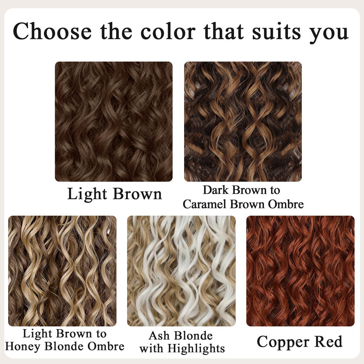 Vigorous Curly Clip In Hair Extensions,4PCS 20 inch Thick Curly Hair Extensions Lace Weft Curly Clip Ins Invisible Natural Synthetic Hairpieces for Women, Extensions Hair, Loose Curly Synthetic Extensions & Pieces