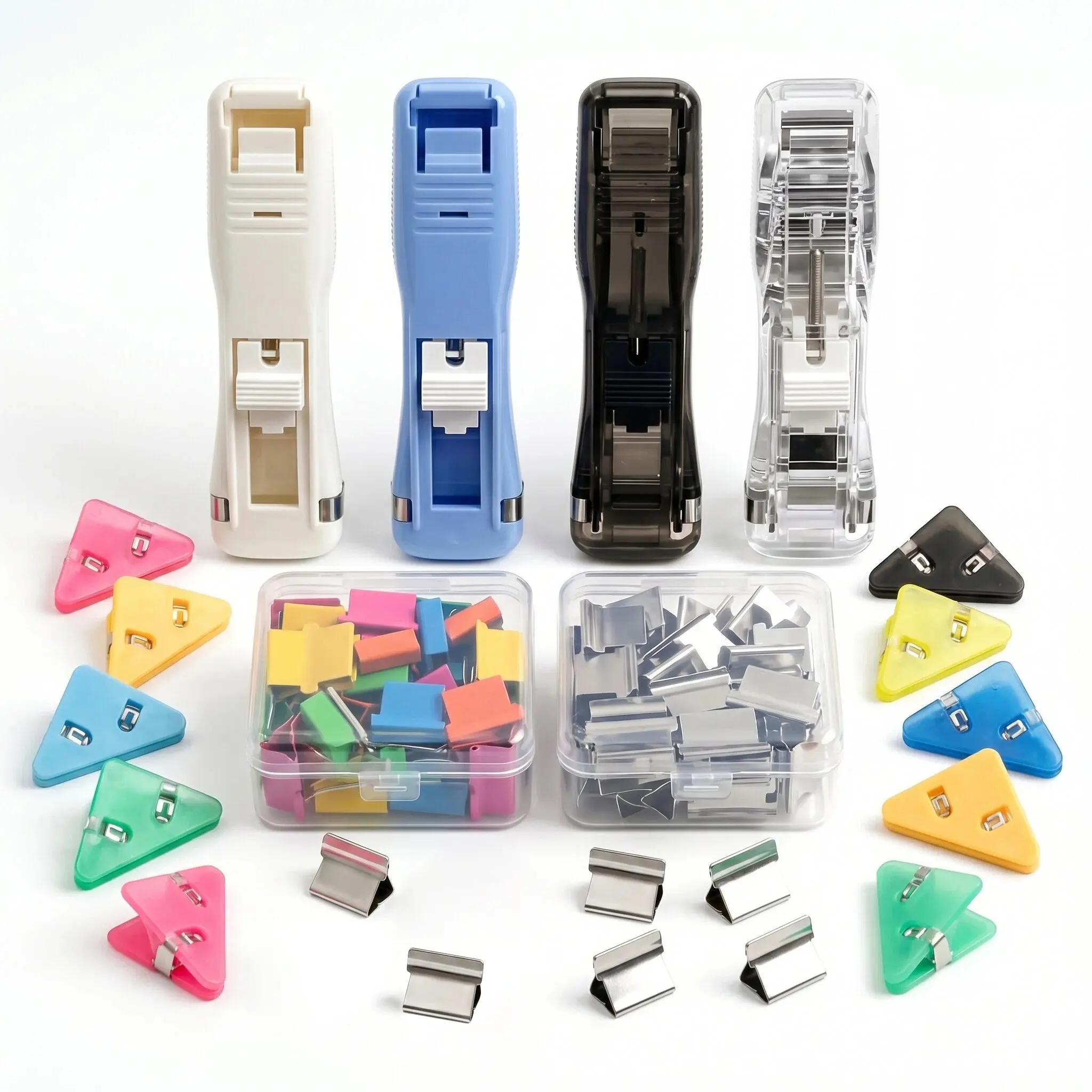 Rarler ZipClip -4 pcs ZipClip+50 Pcs Colorful Clips+50 Pcs Silver Clips+10 Pes Triangle Clip All are reusable,back to school,back to school shopping
