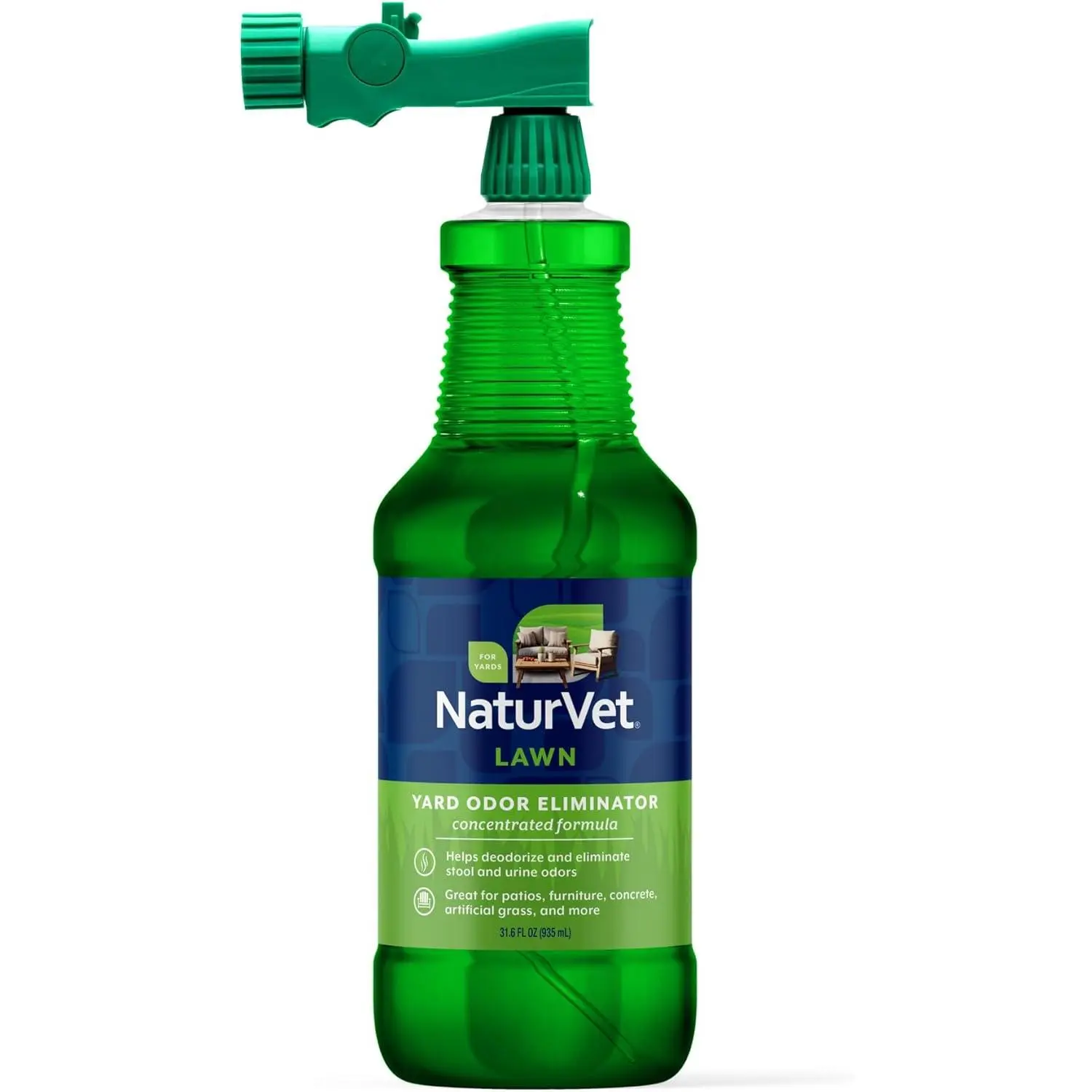 Yard Odor Eliminator - Deodorizes and Eliminates Stool & Urine Odors, Helps Deodorize Lawn & Yard, Great for Patios, Grass, Plants, Gravel, Concrete, 31.6 oz Ready-to-Use with Nozzle, Deodorizes And Eliminates Odors