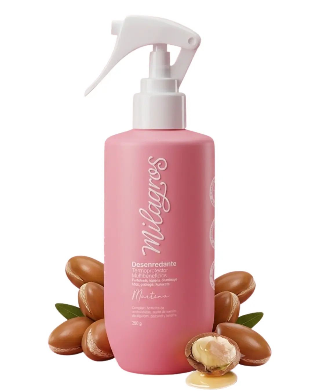 Milagros Anti-Frizz Serum - Natural Detangling Heat Protectant with Keratin for Nourishing Hair - Cruelty-Free & Paraben-Free, 250ml, Wavy