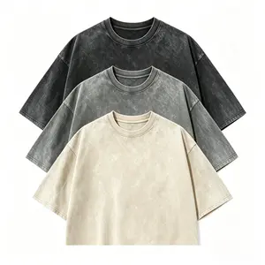 Unisex 3-Pack Oversized Solid Washed Tees - Trendy All-Match Fashion Tops for Men & Women