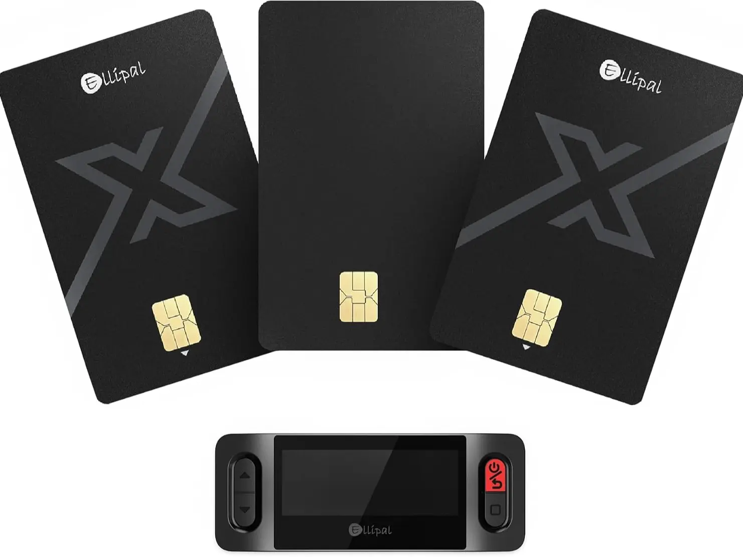Ellipal X Card (Pack of 3) - Minimalist Portable NFC Crypto Cold Wallet, Secure Offline Storage for Bitcoin, Ethereum, NFTs & 10,000+ Tokens Smartwallet