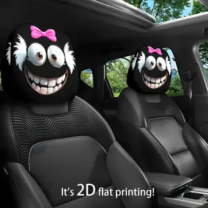 Halloween Car Headrest Covers Set of 2, Comfortable Fashion Protector for Sedans Trucks Suvs, Easy Installation Gift Idea