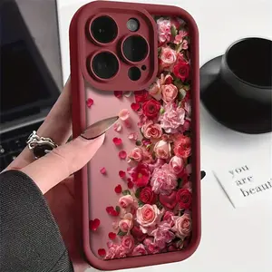 Phone Case: Creative Rose Heart Petal Pattern Phone Case, Suitable for Apple iPhone 15 Pro Max, iPhone 11 Pro/11 Pro Max, iPhone 12/12 Pro/12 Pro Max, iPhone 13/13 Pro/13 Pro Max, iPhone 14/14 Pro/14 Pro Max, iPhone 15/15 Pro/15 Pro Max, iPhone 16/16