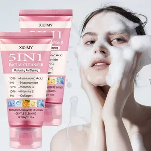 Two-Pack 120g Hyaluronic Acid Niacinamide Vitamin C E Collagen Face Cleanser, Deep Cleaning Hydrating Moisturizing Smooth Radiant Skin, Facial Cleansing Brightening Cleanser