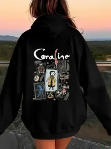 Coraline Doll Graphic Hoodie, Coraline Sweatshirt, Horror Film, Gift for Men Women