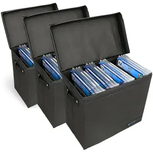 CASEMATIX Graded Comic Book Storage Case Fits up to 28 CGC Graded Comics Lightweight Bin with Three Dividers 3 Pack Box Organizer for Collectible Comics