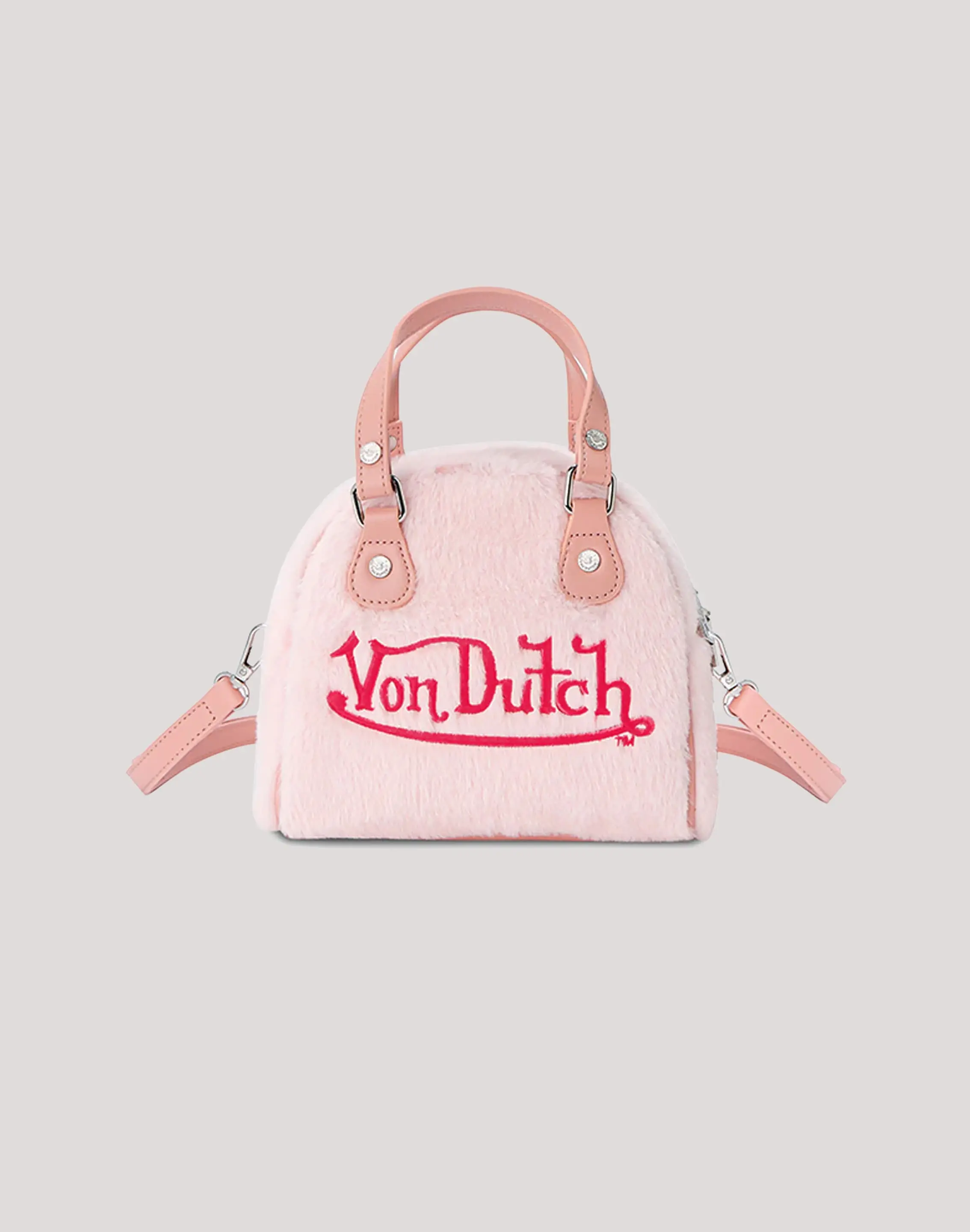 Womens Von Dutch Furry Bowler Purse