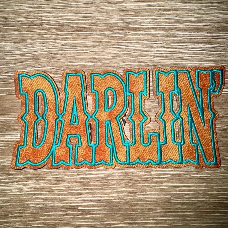 Darlin' Leather Iron-On Patch