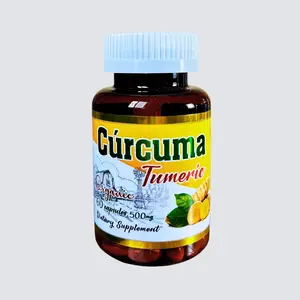 Frutos de la Naturaleza Curcuma (Turmeric) 100% Natural 60 Capsules 500 mg