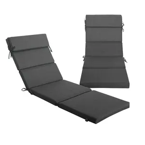 77" x 25" outdoor lounge chair cushion with head pillow, waterproof, fade-resistant, tear-resistant leisure chair cushion, suitable for terrace, lawn, pool, resort hotel