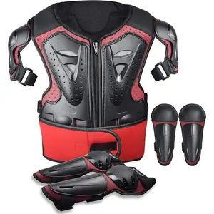 Kids Motorcycle Armor Suit, Dirt Bike Gear with Chest Protector, Elbow & Knee Pads, Motocross Protective Gear for Kids, Ideal for Cycling and Off-Road Sports