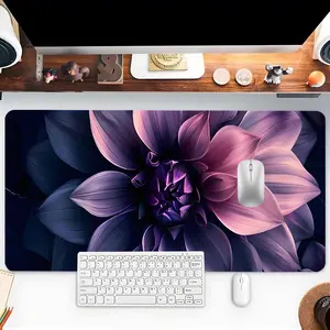 Flower Pattern Mouse Pad, Large Mouse Pad, Rectangle Gaming Mouse Pad, Office Desk Keyboard Mouse Mat for Home Office Game Room Desk