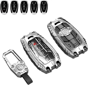 Key fob Case Cover with Keychain Fits for Chevy Key Accessories