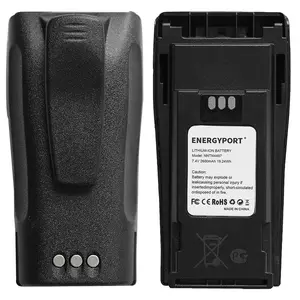 NNTN4497CR NNTN4497DR NNTN4496 7.4V 2600mAh Li-ion Battery for Motorola CP040 CP140 CP150 CP160 CP180 CP200 CP200D CP250 CP380 PR400 EP450 EP450S DEP450 GP3688 GP3188 with Belt Clip