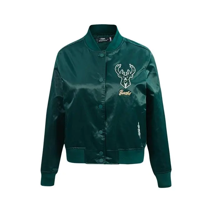 Women's Pro Standard Crystalline Milwaukee Bucks Satin Jacket