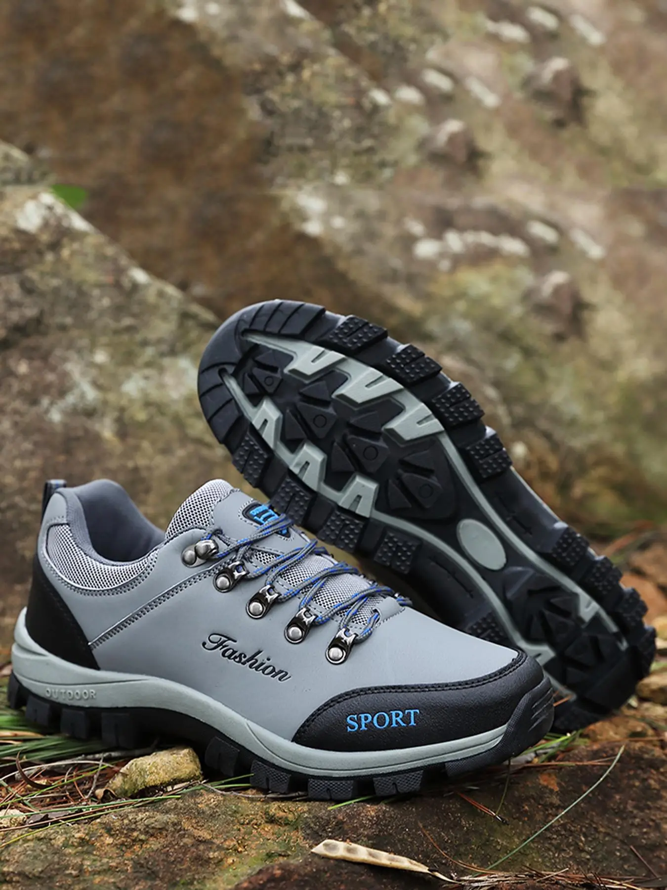 Men's Waterproof Hiking Shoes, Non Slip Sneakers, Lightweight Tennis Shoes for Work Walking Running Trekking