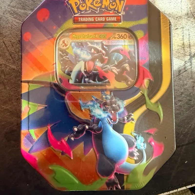 Pokemon TCG: Mega Charizard X Tin - 4 Packs, Promo Card