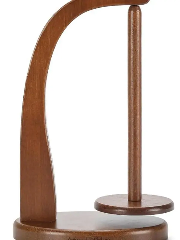 Retro Shape Wooden Yarn Holder with Magnetic Pendulum - Knitting Supplies, Wooden Fiber, Smooth Motion Yarn Storage Organizer for Crochet, Ideal Gift for Knitting Enthusiasts, Pendulum Base