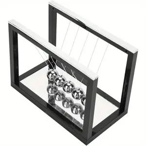 Newton's Cradle, 1 Count Swinging Ball Demonstrating Newton's Laws, Desktop Decoration Ornaments, Desktop Statue, Decorative Sculptures, Interior Decoration Accessories for Physical Science Office Home School