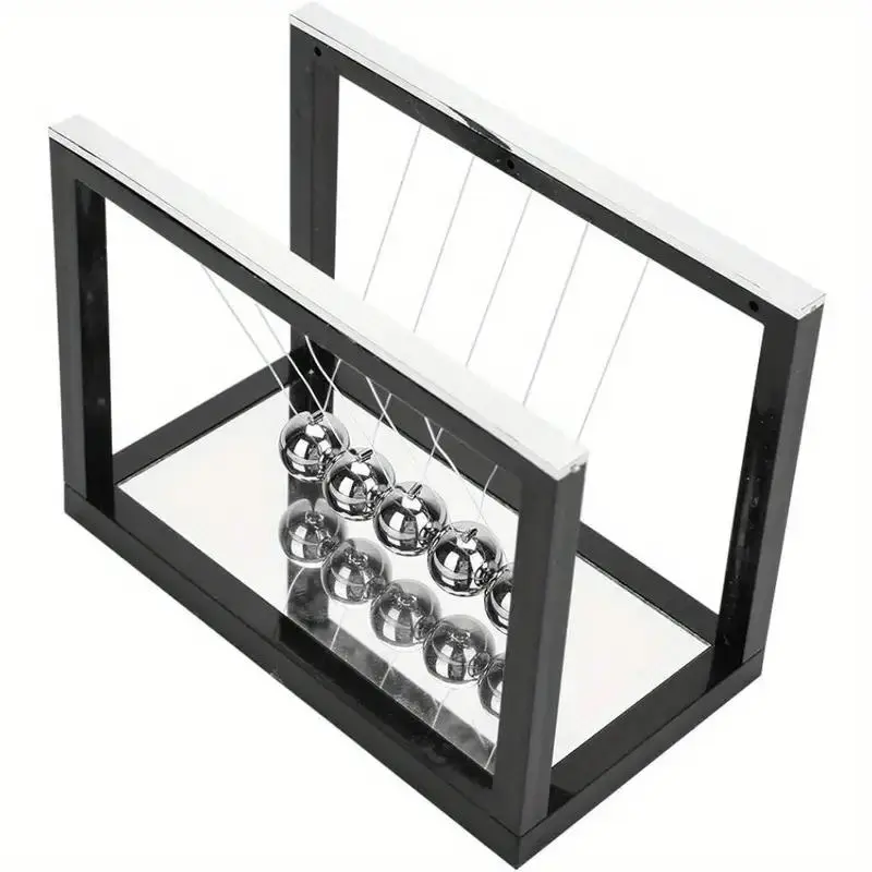 Newton's Cradle, 1 Count Swinging Ball Demonstrating Newton's Laws, Desktop Decoration Ornaments, Desktop Statue, Figurine, Decorative Sculptures, Interior Decoration Accessories for Physical Science Office Home School
