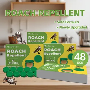 Indoor roach bait gel and trap, - 48 pieces, roach killer - home outdoor pest control dragonfly bug repellent bear spray advion cockroach Roach Bait Trap Kit moon moons pry Cockroach Killer Repellent Set