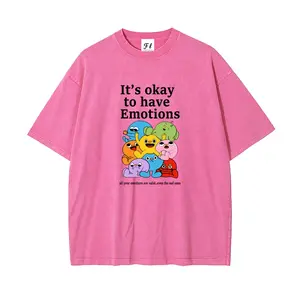 S~5XL Oversize Unisex Washed T-Shirt for Women and Men's Unisex Fit Batik Cotton Oversize Streetwear Menswear  Super Soft Pre-Shrunk