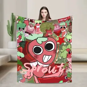 Dandys World Halloween Warm Blankets Picnic Plush Throw Blanket Graphic Living Room Flannel Bedspread Sofa Bed Cover