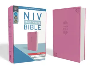 NIV, Value Thinline Bible, Large Print, Imitation Leather, Pink -- Zondervan - Bible
