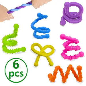 Fidget Toys Sensory Sticks, Textured Sensory Toy for Kids and Adults, Stress Relief, Classroom Travel Essential, 6pcs, Autism Adhd